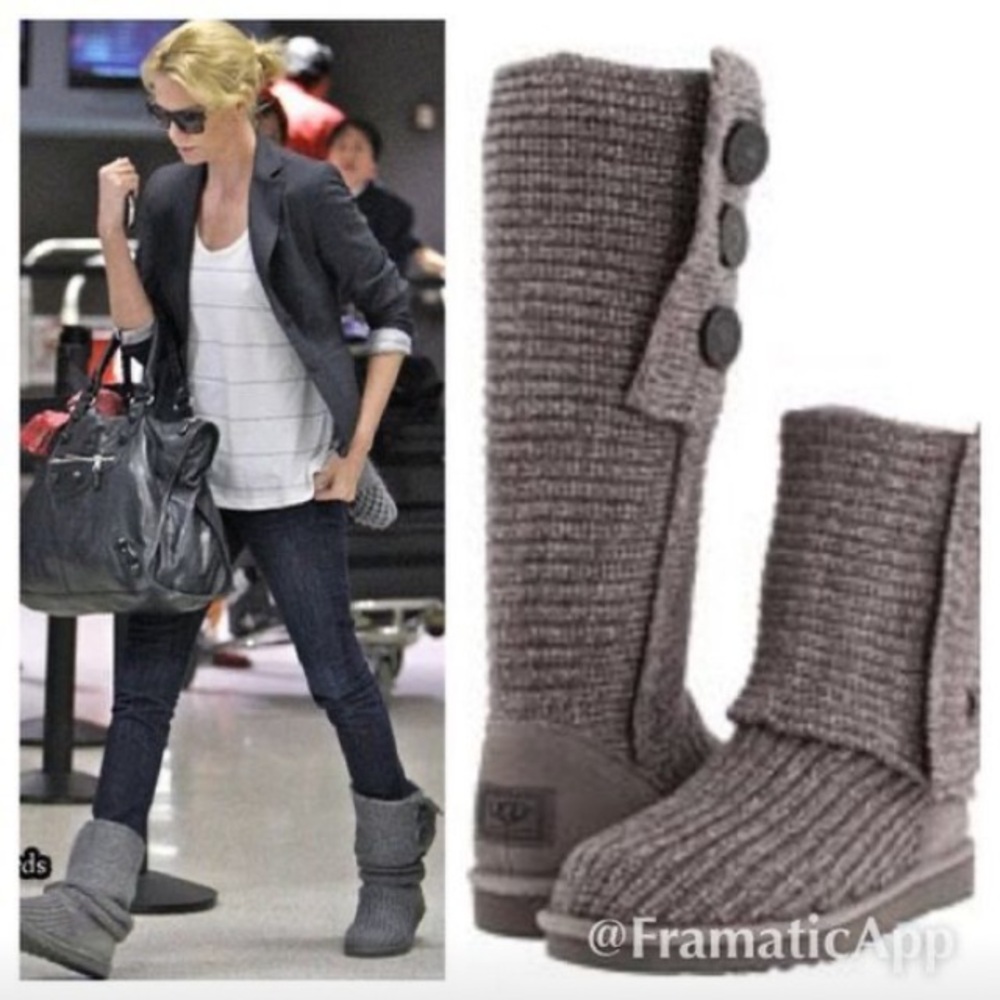NWOT! UGG Australia Cardy Boots Knit tall Fold Over. - Picture 7 of 13